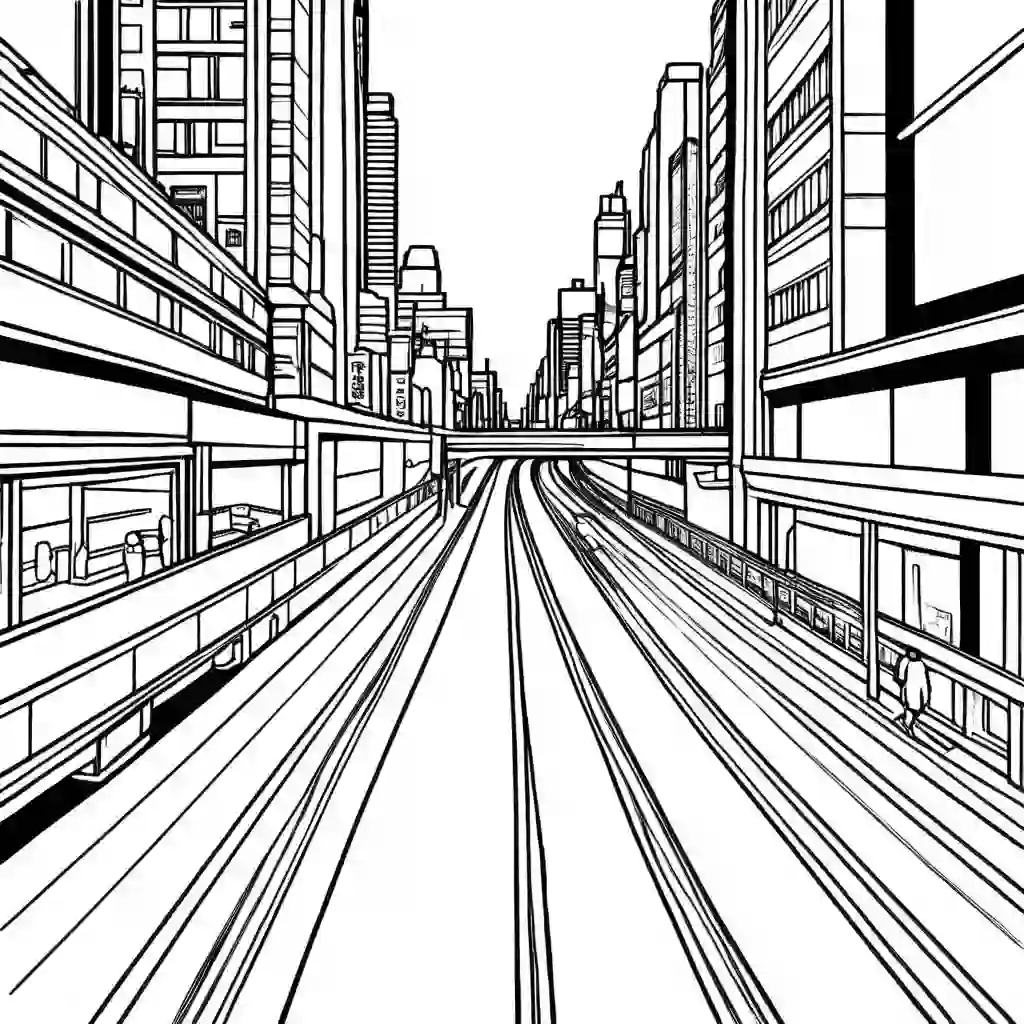 Modern Day Tokyo coloring pages
